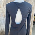 Material Girl Black Long Sleeve Body Con Key Hole Back Mini Dress Size Large Photo 6