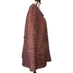 Orvis Red Tweed Jacket Womens Size XL  Blazer Car Coat Silk Blend Button Front Photo 9