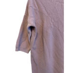 Fuzzi 100% Wool‎ Ribbed Half Sleeve Sweater Women Size Medium Purple Boat Neck Photo 4