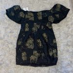 Hello Molly NWT Black and Gold Mini Dress Photo 5