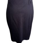 INC Magenta Stretch Silk Ruffle Black Ponte Knit Sheath Dress Party US 14 Purple Photo 5