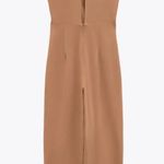 ZARA NWT beige tan wrap O ring tie open back cutout jumpsuit Photo 6