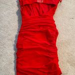 Rare London Bodycon Strapless Red Dress Photo 4