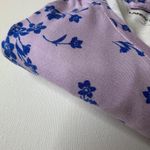 Lands' End  Floral Maxi Dress Size XL Purple V-Neck Soft Stretch Lounge Resort Photo 5