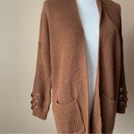 Debut  | Chocolate Brown Knit Open Cardigan Sweater Sz S Photo 1