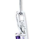 Kay Jewelers //Amethyst Heart Necklace With Diamond Accent Sterling Silver Photo 1