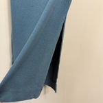 Michael Stars  Lucinda Ribbed Midi Dress Women's Small Blue Tank Ruched Slit NWOT Photo 7