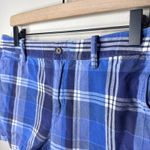 Ralph Lauren Polo Blue White Plaid Chino Shorts Size 4 Embroidered Pony Preppy Photo 2