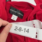 Jessica McClintock  Dress Womens 6 Red Jersey Knit One‎ Shoulder Gown Vintage Photo 2