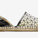 Cole Haan  Size 7.5 Marli Espadrille Leather Canvas D'Orsay Jute Cap-toe Shoes Photo 0