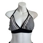 Catalina Lace Striped Black White Bikini Set Large Photo 9