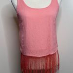 Material Girl Dressy Tank Top w/ Fringe Hem Size Small Juniors? Photo 0