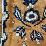 Dress Barn  Embroidered Crochet Trim Sequins Boho Peasant Printed Blouse Size 1X Photo 5