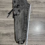 American Bazi Women Black Gray High Rise Cargo Tappered Jeans Size S Photo 9