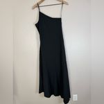 Banana Republic  Asymmetrical One Shoulder Flounce Maxi Dress Black 4 NEW $140 Photo 10