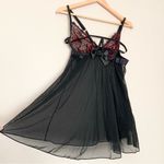 Yandy Bundle of Two Lingerie Sets - Red Lace Babydoll & Black Satin Chemise L/XL Photo 7