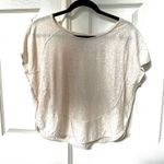 Anthropologie  oatmeal colored short sleeved body top Photo 6