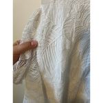 One33 Social Sz 2 White Embroidered Lace Ruffled Overlay Sleeveless V Photo 10