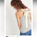 Madewell  Texture &‎ Thread Striped Bow-Back Tank Top. Size Small Photo 1