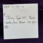 Julian Taylor | Plum Purple A-Line Dress 3/4 Length Lace Sleeves | Plus Sz 20W Photo 10