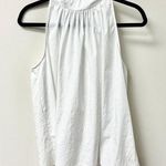 Engle Roberts Sleeveless Shirred Halter Tie Neck Blouse Top Women's Size M White Size M Photo 0