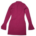 NEW Bodycon Burgundy Long Sleeve Dress With Bell Sleeves Size XS Red Photo 1