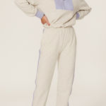 STAUD  Cambrie Colorblock Side Stripe Gray Purple Sweatpant Joggers M Photo 0