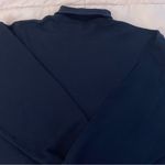 Tweeds navy 100% cotton minimalist contemporary casual turtleneck top, size XL Blue Photo 10