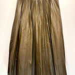 J.O.A. Brown Pleated Plisse Faux Leather Midi Skirt by Los Angeles from ModCloth Photo 0
