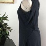 SFW Suitable For Work Women Dress Black Medium Sleeveless Wrap Open Zipper Back Photo 4