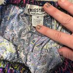 Colorful boho style paisley print Strapless Dress Purple Size M Photo 2