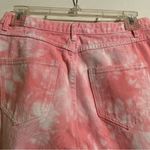 Missguided  Straight Leg Pink Tie Dye Jeans Frayed -8 Photo 3