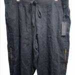 Tommy Hilfiger Navy Blue Linen Pants Photo 1