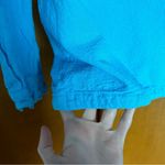 Cottonseeds 3 Button Pullover Top Bright Blue Size Small Coastal Lagenlook Photo 10