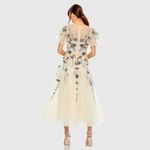 Mac Duggal  20510 Flutter Sleeve High Neck Embellished Floral Dress Photo 3