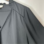 Maison Jules Womens Tassel Ties Peplum Blouse Black Size L Photo 4