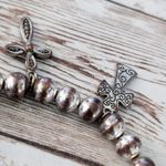 Religious Cross Charm Stretch Bracelet Photo 4
