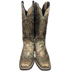 Women’s J.B. Dillon Reserve Distressed Turquoise Patina Western Boots – Size 11B Brown Photo 1