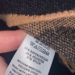 Christian Siriano Sweater L Large Black Brown Modern Bold Mock Neck Viscose Tan Size undefined Photo 3