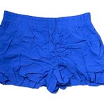 Apt. 9  Mid-Rise Solid Blue Pull On Casual Shorts Flat Front‎ Women Large NWT Photo 0