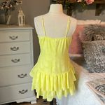 Yellow Tiered Ruffle Mini Dress Size undefined Photo 4