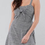 Hollister ✨  black gingham tie-front mini dress✨ Photo 0