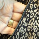 Chico's Copper and Black Animal Print Cropped Jacket Blazer Women’s Size 2 (12) Photo 2