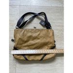 Emma Fox ‎ Designer Leather Purse Bag- Tan Brown Gold Hardware & Snap 19x15 Photo 1