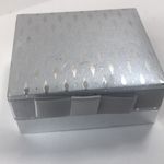 New Genuine Crystal Fine Silver Plated Disc Initial E necklace 18" Chain in Box Photo 3