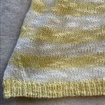 Adora Yellow & White Striped Button Front Slub Yarn Knit Top NWT Size M Photo 4
