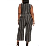 Monteau Metallic Striped Jumpsuit 2X NWT Plus Size Photo 2