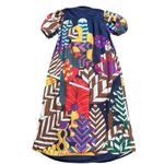 Carolina K Valerie Pleated Kaftan in Blue Multi, Size S Photo 6