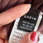 SheIn Brown Mock Neck Long Sleeve Ribbed Top Photo 7