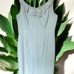 Antonio Melani Elegant Beige Sleeveless Dress ruffle top zipper back size 12 Photo 0